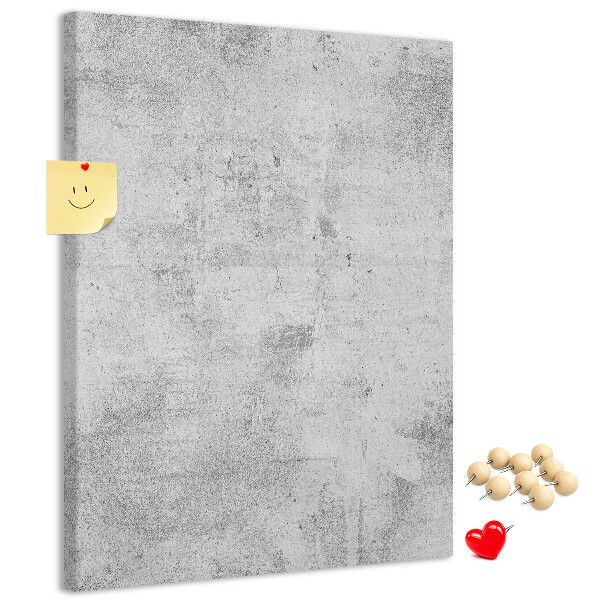 Korková nástenka Minimalistická sivá s textúrou betónu