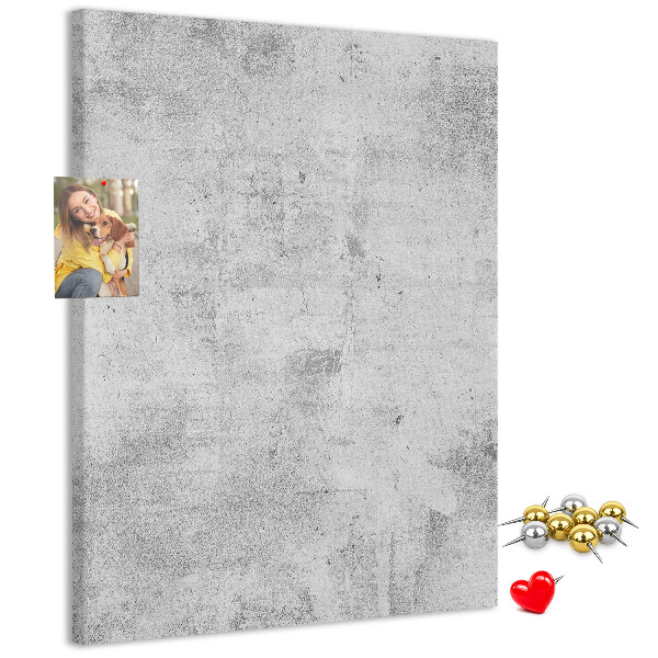 Korková nástenka Minimalistická sivá s textúrou betónu