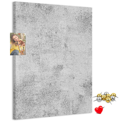 Korková nástenka Minimalistická sivá s textúrou betónu