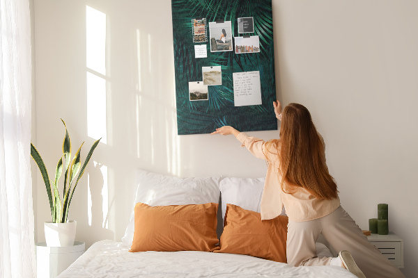 Korková nástenka Tropické listy v sýtych odtieňoch zelenej