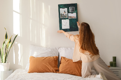 Korková nástenka Tropické listy v sýtych odtieňoch zelenej