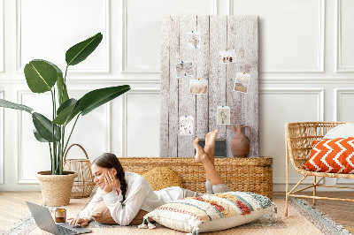 Korková nástenka na stenu Rustikálne dosky vo svetlom odtieni