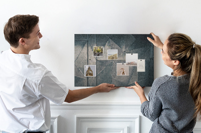 Korková tabuľa Geometrické tvary v odtieňoch sivej