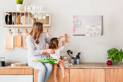 Korková tabuľa Jemné ružové kvety na svetlom pozadí