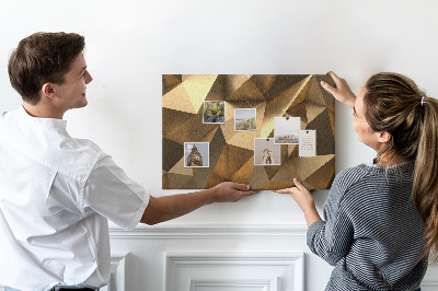 Nástenka Geometrické tvary v odtieňoch hnedej
