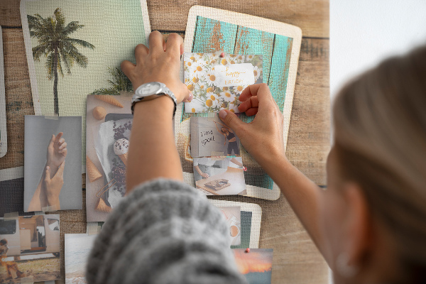 Korková nástenka na stenu Fotografie na pamiatku z tropickej dovolenky