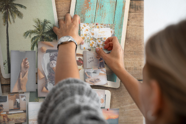 Korková nástenka na stenu Fotografie na pamiatku z tropickej dovolenky