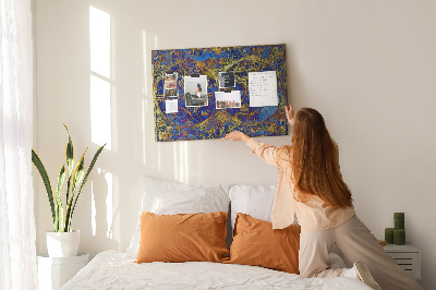 Nástenka Staroveká mapa sveta v sýtych farbách