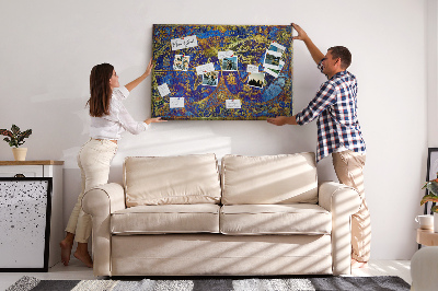 Nástenka Staroveká mapa sveta v sýtych farbách