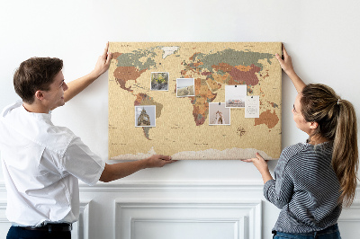 Nástenka Mapa starovekého sveta v tlmených farbách