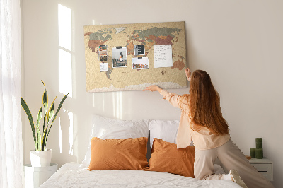 Nástenka Mapa starovekého sveta v tlmených farbách