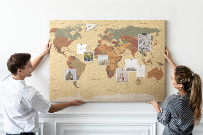 Nástenka Mapa starovekého sveta v tlmených farbách