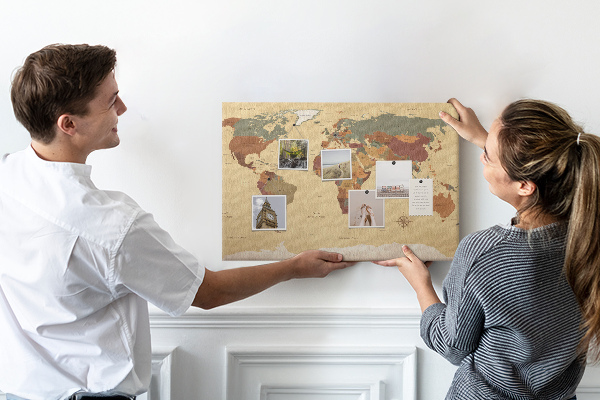 Nástenka Mapa starovekého sveta v tlmených farbách