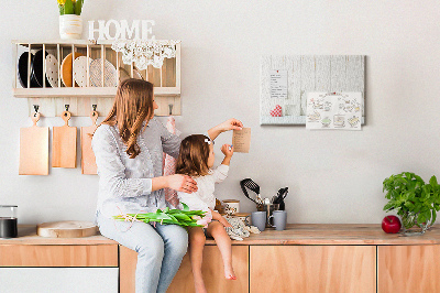 Korková tabuľa Štýlový nápis HOME na bielom pozadí