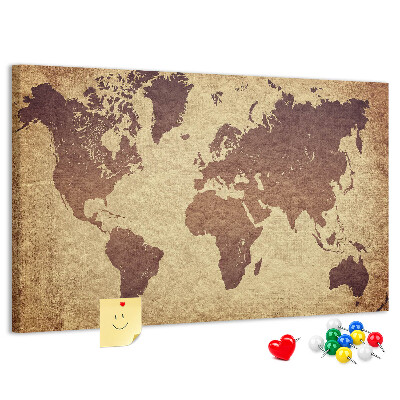 Nástenka Mapa starovekého sveta v hnedých tónoch