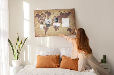Nástenka Mapa starovekého sveta v hnedých tónoch