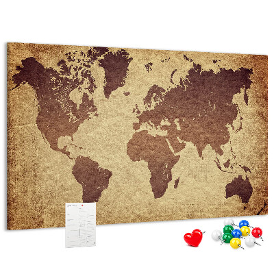 Nástenka Mapa starovekého sveta v hnedých tónoch