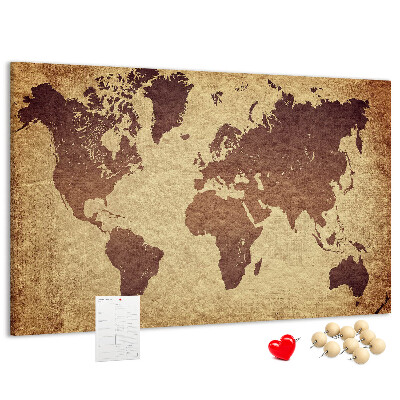 Nástenka Mapa starovekého sveta v hnedých tónoch