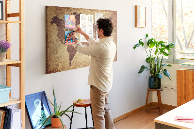 Nástenka Mapa starovekého sveta v hnedých tónoch