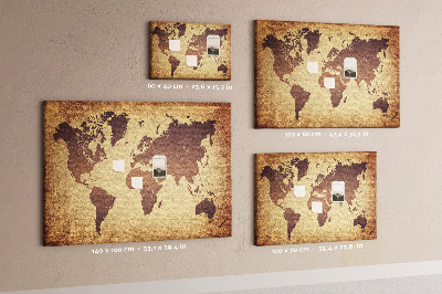 Nástenka Mapa starovekého sveta v hnedých tónoch