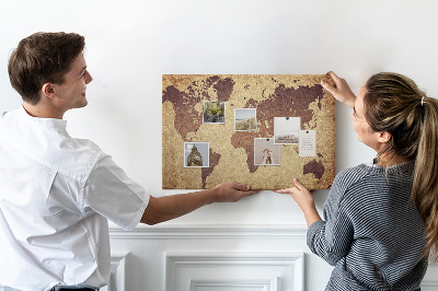 Nástenka Mapa starovekého sveta v hnedých tónoch