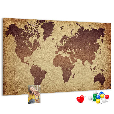 Nástenka Mapa starovekého sveta v hnedých tónoch