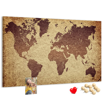 Nástenka Mapa starovekého sveta v hnedých tónoch
