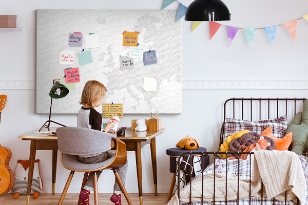 Nástenka Mapa Európy na označenie miest