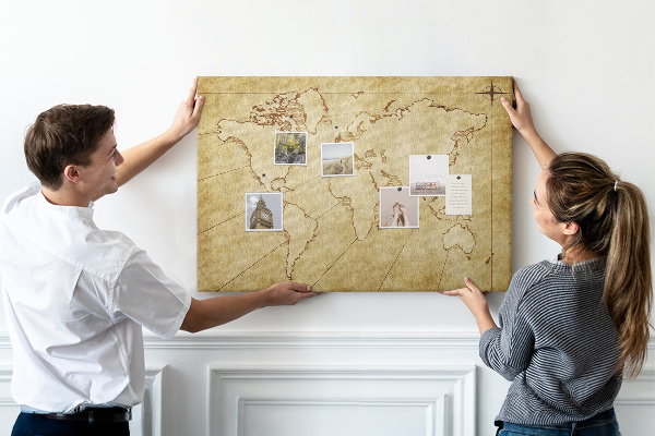 Nástenka Mapa starovekého sveta s kontinentmi