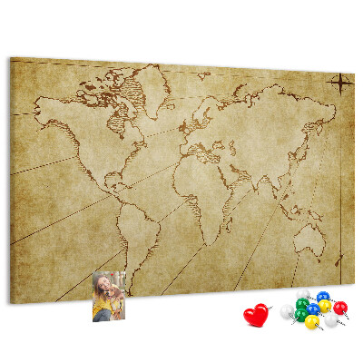 Nástenka Mapa starovekého sveta s kontinentmi