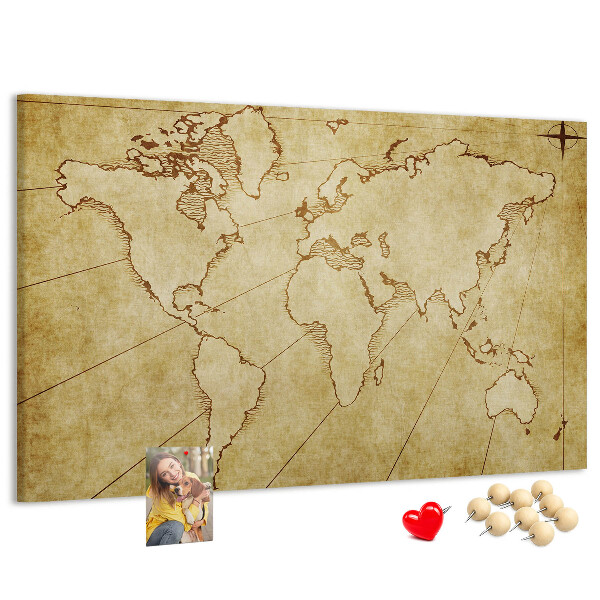 Nástenka Mapa starovekého sveta s kontinentmi
