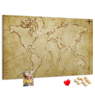Nástenka Mapa starovekého sveta s kontinentmi