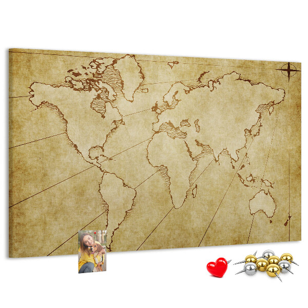 Nástenka Mapa starovekého sveta s kontinentmi