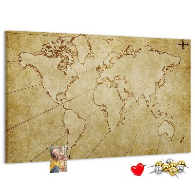 Nástenka Mapa starovekého sveta s kontinentmi