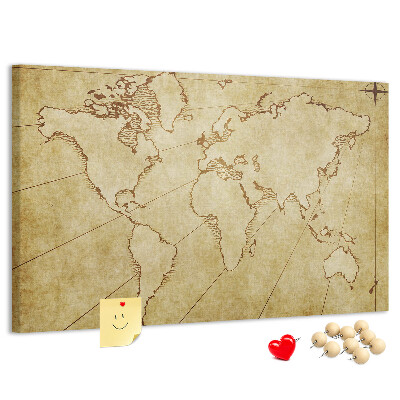 Nástenka Mapa starovekého sveta s kontinentmi