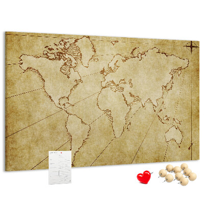 Nástenka Mapa starovekého sveta s kontinentmi