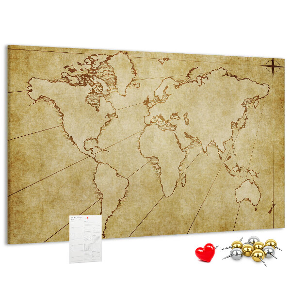 Nástenka Mapa starovekého sveta s kontinentmi