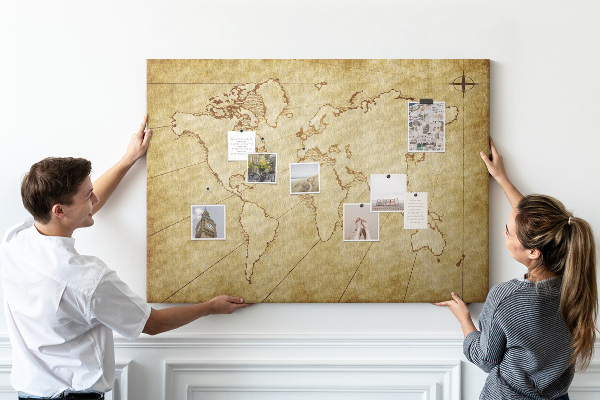 Nástenka Mapa starovekého sveta s kontinentmi
