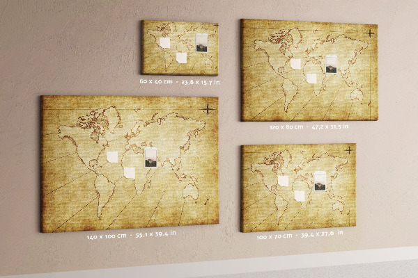 Nástenka Mapa starovekého sveta s kontinentmi