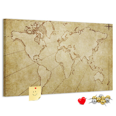 Nástenka Mapa starovekého sveta s kontinentmi