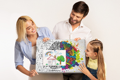 Korková tabuľa Mozog a kreativita v farebnej harmónii