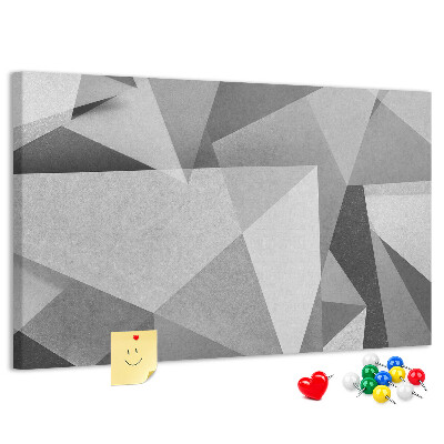Nástenka Abstraktné sivé a čierne geometrické tvary