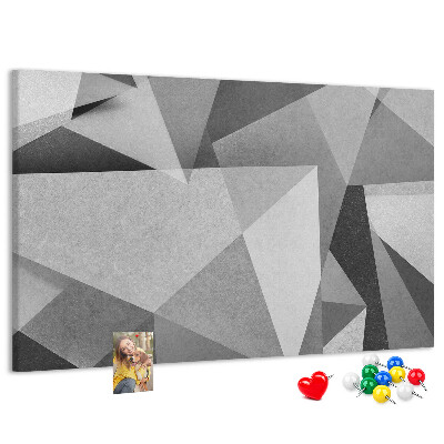 Nástenka Abstraktné sivé a čierne geometrické tvary
