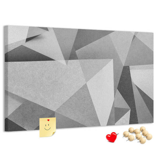 Nástenka Abstraktné sivé a čierne geometrické tvary