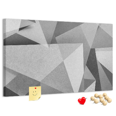 Nástenka Abstraktné sivé a čierne geometrické tvary