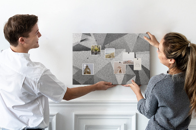 Nástenka Abstraktné sivé a čierne geometrické tvary