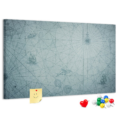 Korková tabuľa Staroveká mapa s geometrickými vzormi