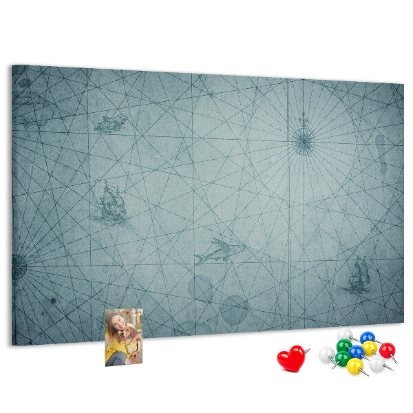 Korková tabuľa Staroveká mapa s geometrickými vzormi