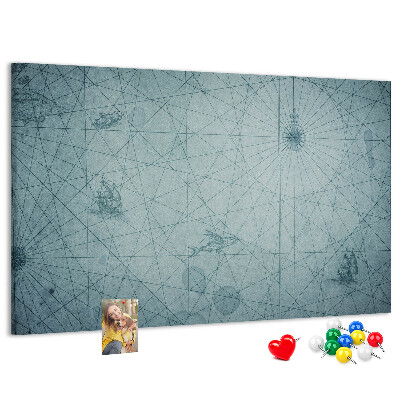 Korková tabuľa Staroveká mapa s geometrickými vzormi