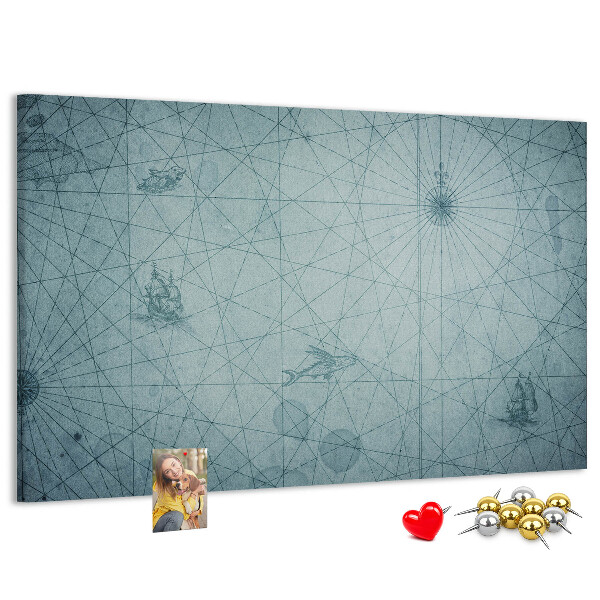 Korková tabuľa Staroveká mapa s geometrickými vzormi